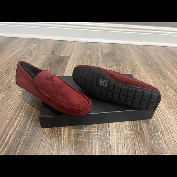 NWT Giuseppe Zanotti burgundy loafers size 41 - Picture 3 of 12